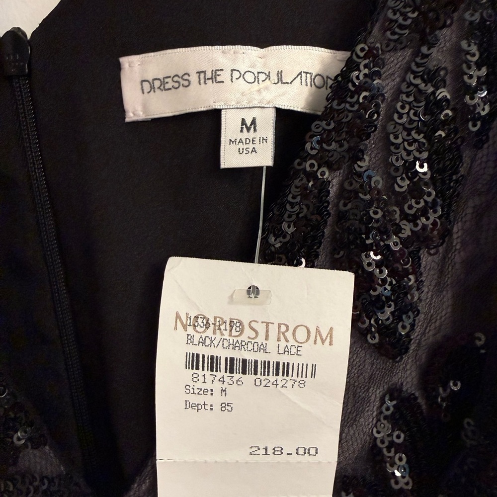 Dress the Population Black Sequin Mini Dress - Picture 3 of 4